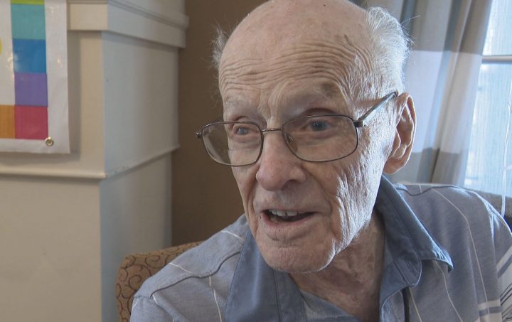 Clarence Hollingworth celebrated his 104th birthday in Calgary on Sunday.