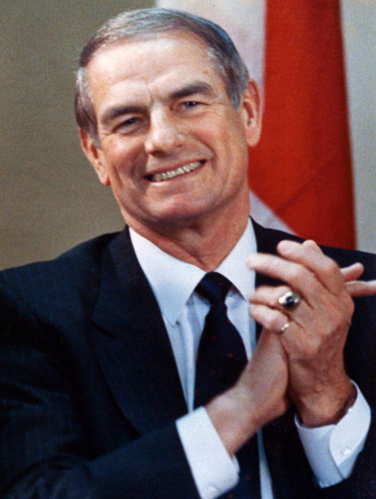 Alberta Premier Don Getty is shown at his nomination meeting in Stettler, Alta., April 20, 1989.