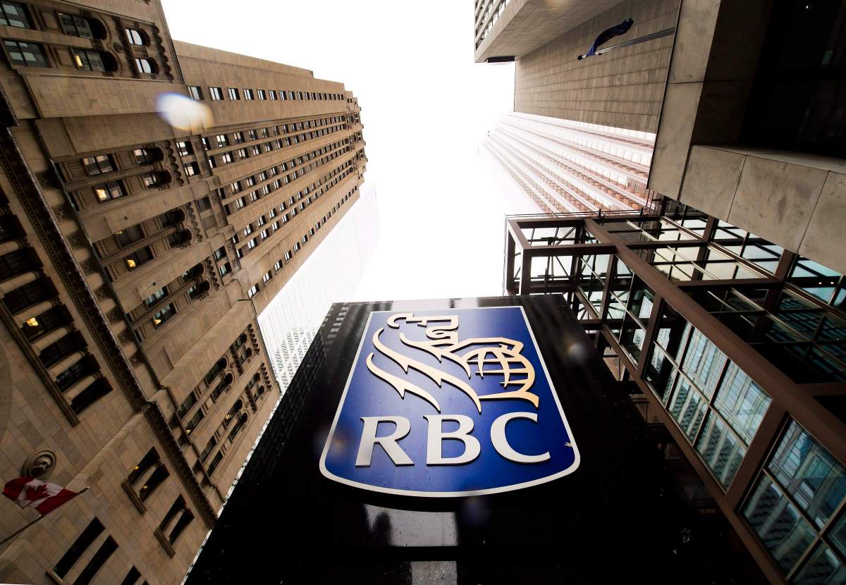 A Royal Bank of Canada sign is shown in the financial district in Toronto on Tuesday, August 22, 2017.  