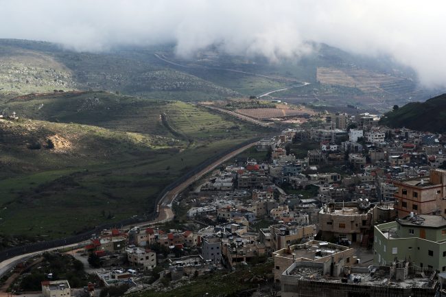 A general view shows the town of Majdal Shams near the ceasefire line between Israel and Syria in the Israeli-occupied Golan Heights, March 25, 2019.
