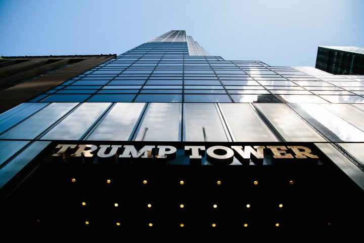 External view of the Trump Tower in New York.