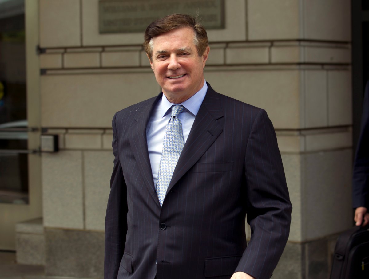 FILE - In this May 23, 2018, file photo, Paul Manafort, President Donald Trump's former campaign chairman, leaves the Federal District Court after a hearing in Washington. Manafort is asking a federal judge for leniency as he awaits sentencing in criminal cases stemming from the Russia investigation.