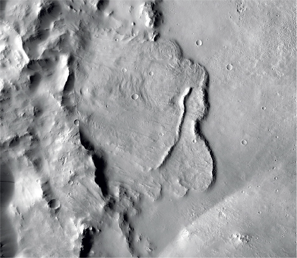 This undated photo provided by the European Space Agency, ESA, shows the surface of the Mars.