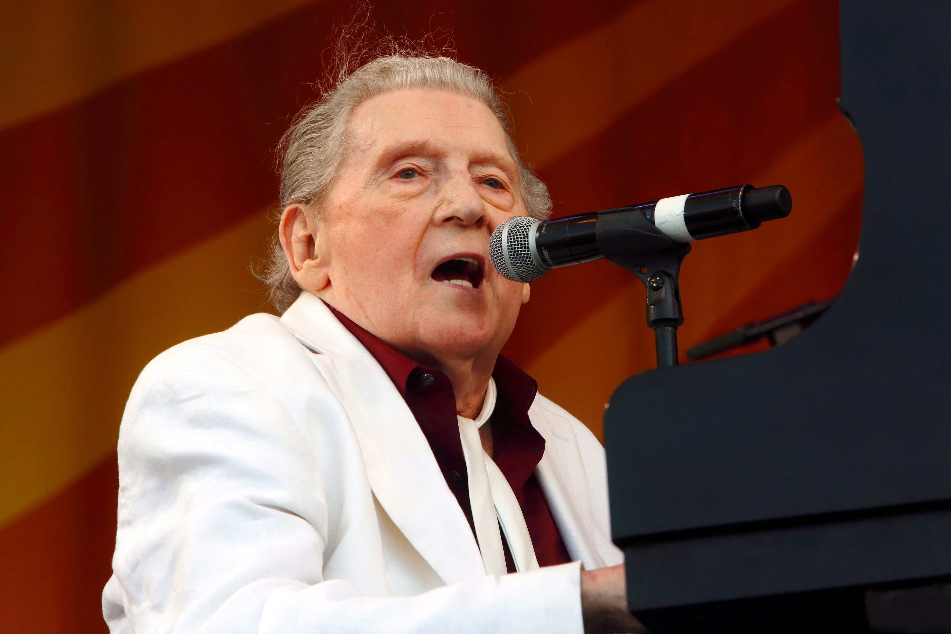 In this May 2, 2015 file photo, Jerry Lee Lewis performs at the New Orleans Jazz & Heritage Festival in New Orleans. 