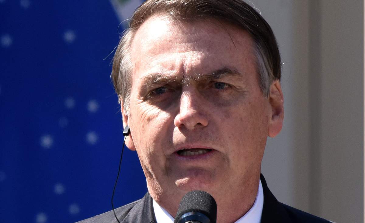 Brazilian President Jair Bolsonaro speaks during a joint news conference with US President Donald Trump in the Rose Garden at the White House in Washington, D.C., U.S., on Tuesday, March 19, 2019.