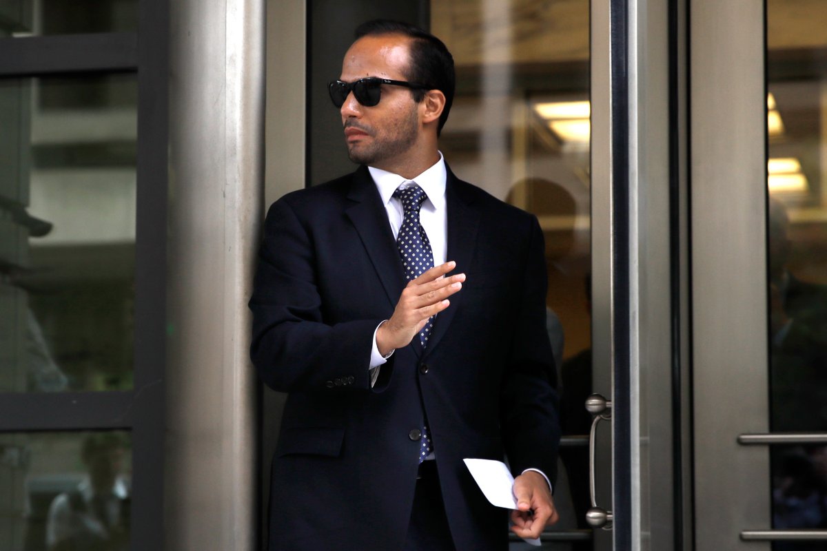 In this Friday, Sept. 7, 2018, file photo, former Donald Trump presidential campaign foreign policy adviser George Papadopoulos leaves federal court after he was sentenced to 14 days in prison, in Washington. 