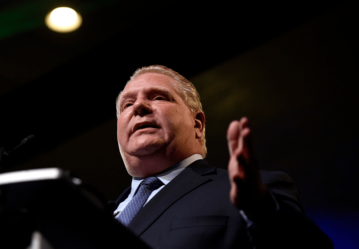 Ontario Premier Doug Ford makes a keynote address at the Manning Networking Conference in Ottawa on Saturday, March 23, 2019.