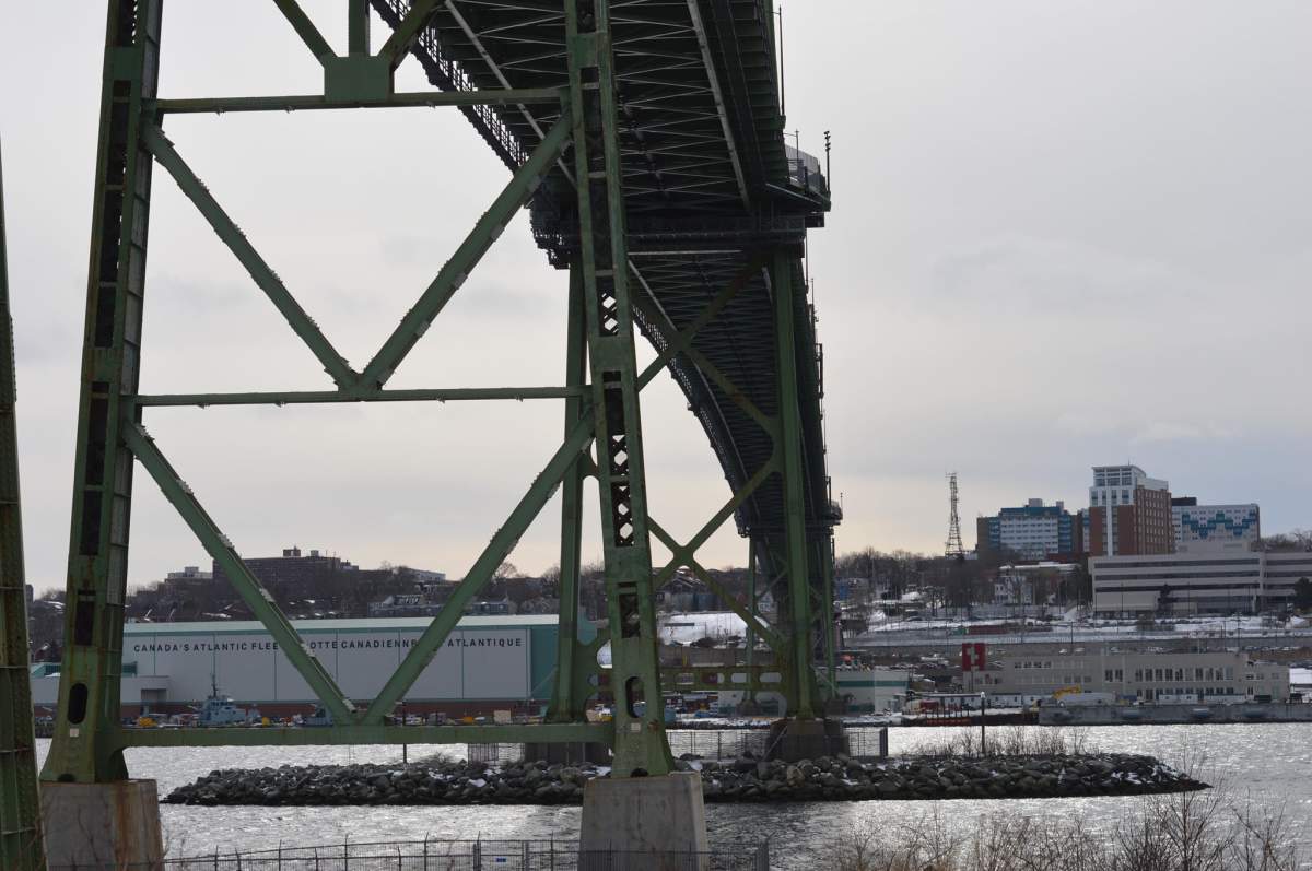 The MacDonald Bridge in Halifax, N.S., on Feb 23, 2019. 