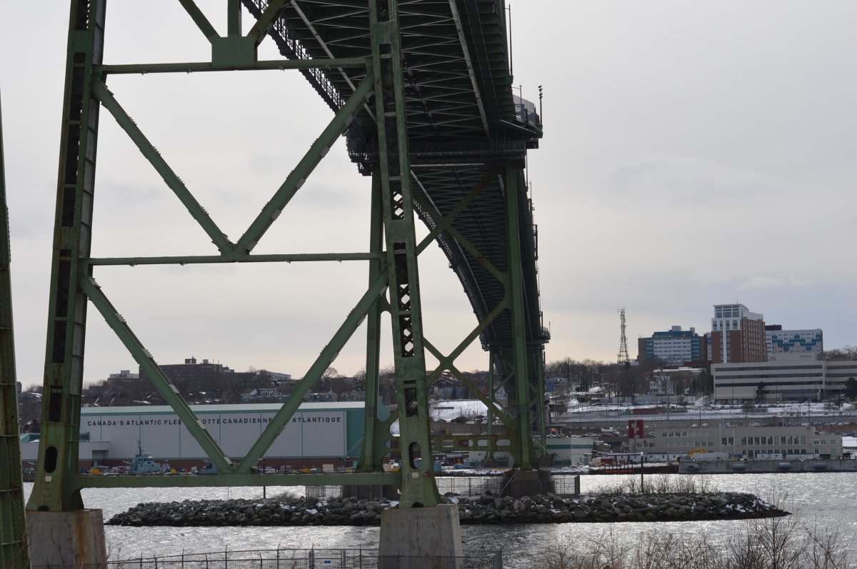 The MacDonald Bridge in Halifax, N.S., on Feb 23, 2019. 