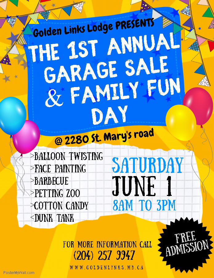 Golden Links Lodge PRESENTS The 1st Annual Garage Sale & Family Fun Day - image
