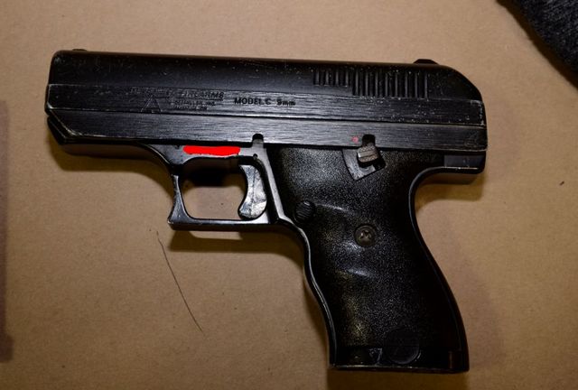 According to police, a 9 mm gun was found in a vehicle owned by Kendra Omega Davis.