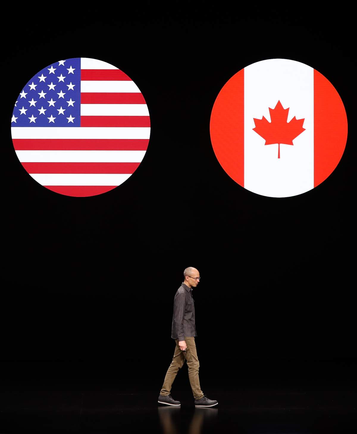 Roger Rosner, Vice President of Applications for Apple, speaks during an Apple special event at the Steve Jobs Theater in Cupertino, California, U.S., March 25, 2019.