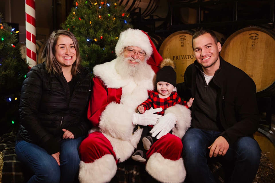Ashley and Matt Reisig with their daughter Ayla just months before Matt was paralyzed with GBS.