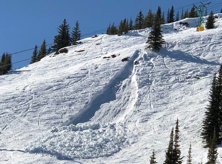 It’s believed two avalanches occurred at SilverStar Mountain Resort on Wednesday. One occurred on the backside, with this one occurring on the front side.