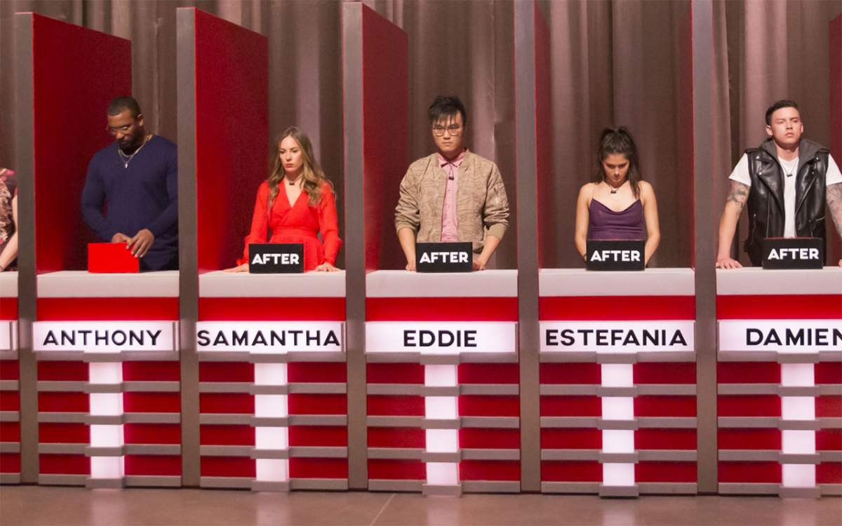 Houseguests playing in POV competition.