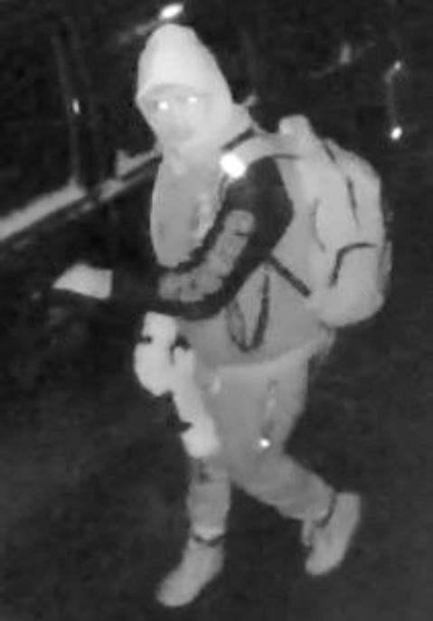 On St Patrick's Day (March 17), Halton police say three vehicles were targeted by the suspect in the Maple Grove Drive and Lakeshore Road area, where he was spotted on CCTV footage, fleeing the scene on a bicycle.