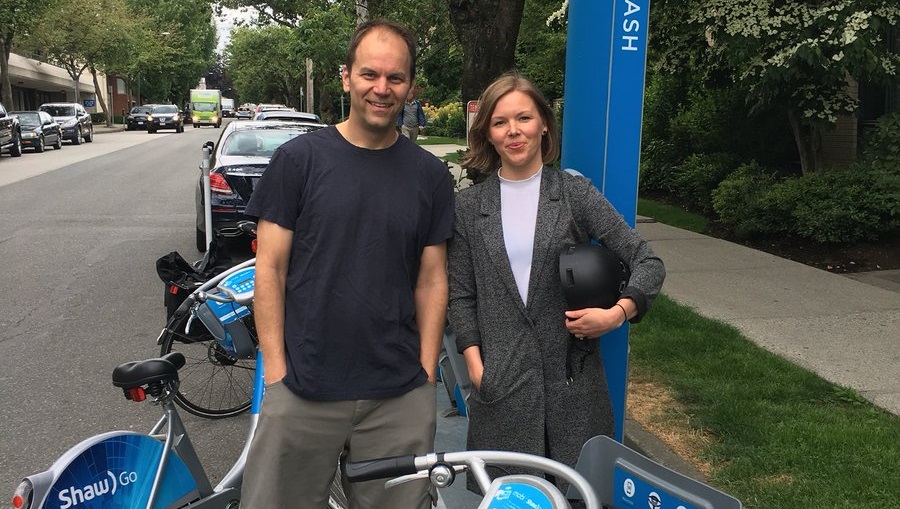 Vancouver's manager of transportation and planning says he was the subject of a hit-and-run while cycling in downtown Vancouver on Thursday.