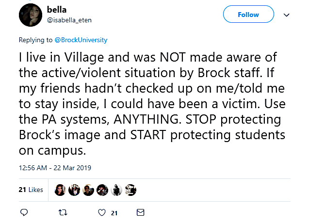 Brock U students feel staff were not prepared during violent incident near residences - image