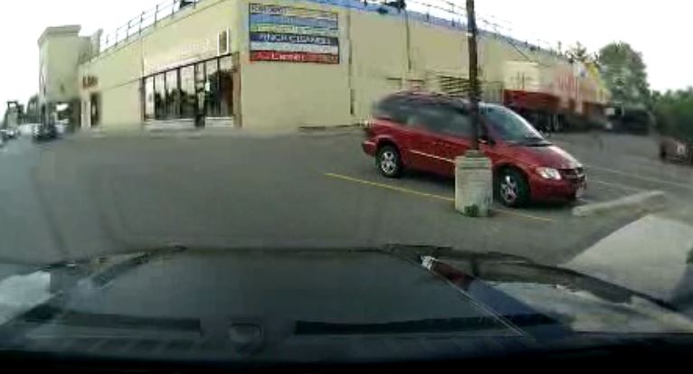 An image of a red minivan belonging to convicted serial killer Bruce McArthur.