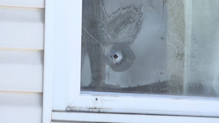 Police are investigating after a bullet hole was found in the window of a southeast Calgary home on Sunday.