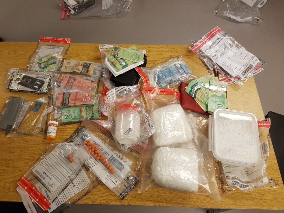The haul from one of Thursday's drug busts.