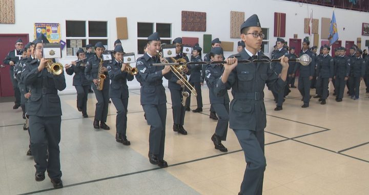 About 130 cadets paraded through Good Shepherd Church on Saturday to celebrate a new squadron.