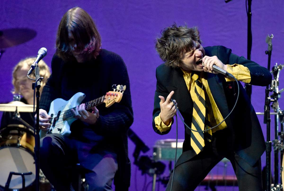 Matt Shultz (R) of Cage the Elephant performs during Metallica’s All Within My Hands Foundation’s Helping Hands Concert & Auction at The Masonic Auditorium on Nov. 3, 2018 in San Francisco, Calif.