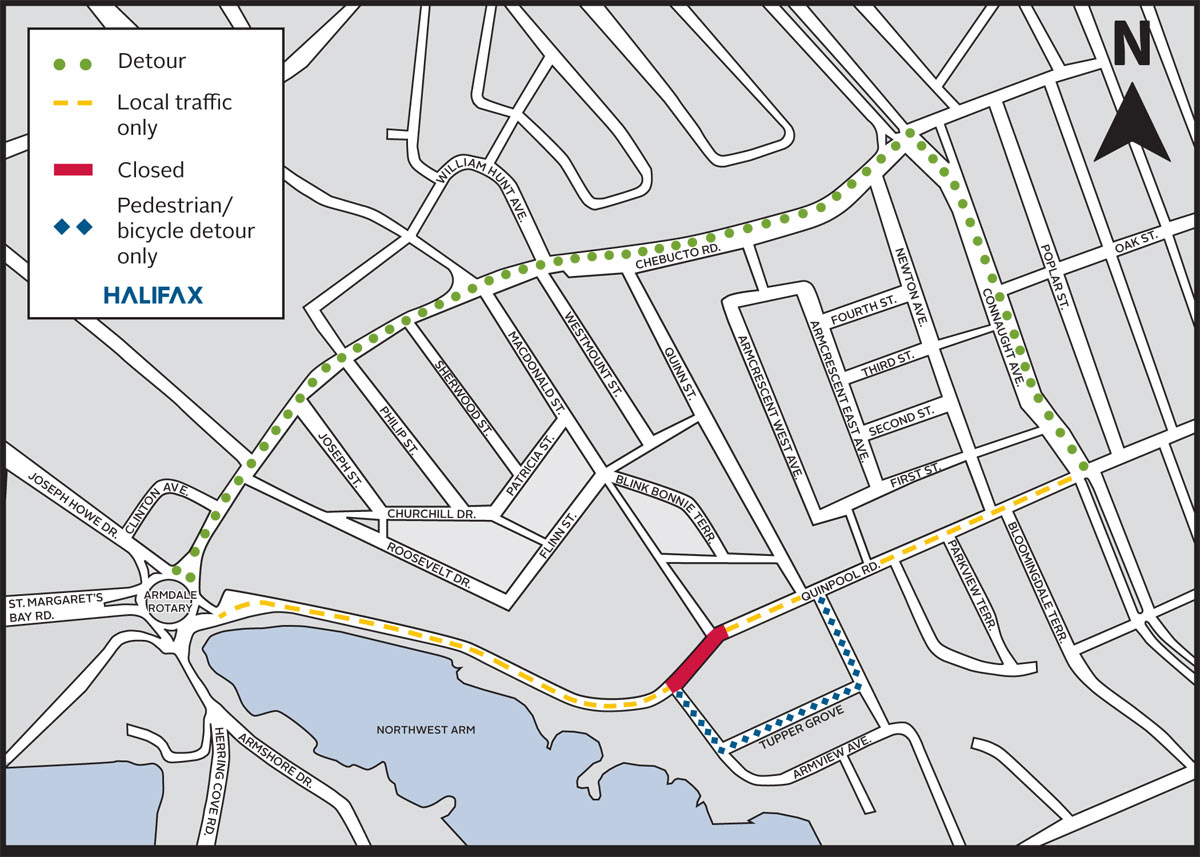 4.5month long construction project at Quinpool Road to start on Monday