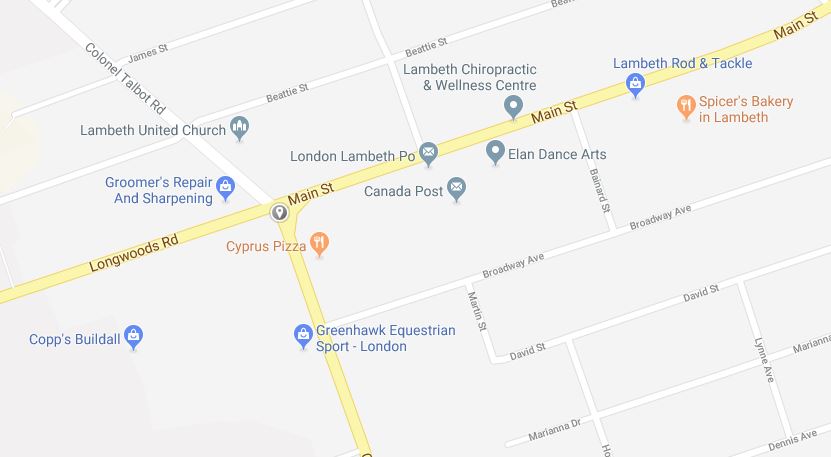 A serious collision has closed the intersection of Colonel Talbot Road and Main Street in Lambeth.
