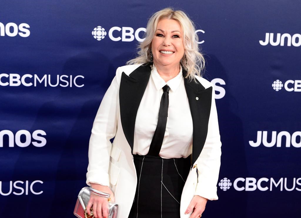Jann Arden arrives on the red carpet at the Juno Awards in London, Ont., on March 17, 2019.