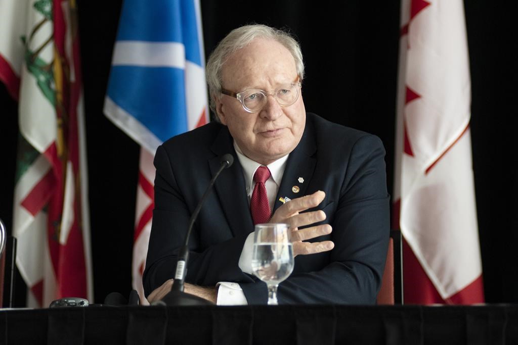 Prince Edward Island Premier Wade MacLauchlan speaks during the wrap up news conference of the meeting of the Council of Atlantic Premiers in Charlottetown on Wednesday, January 23, 2019.