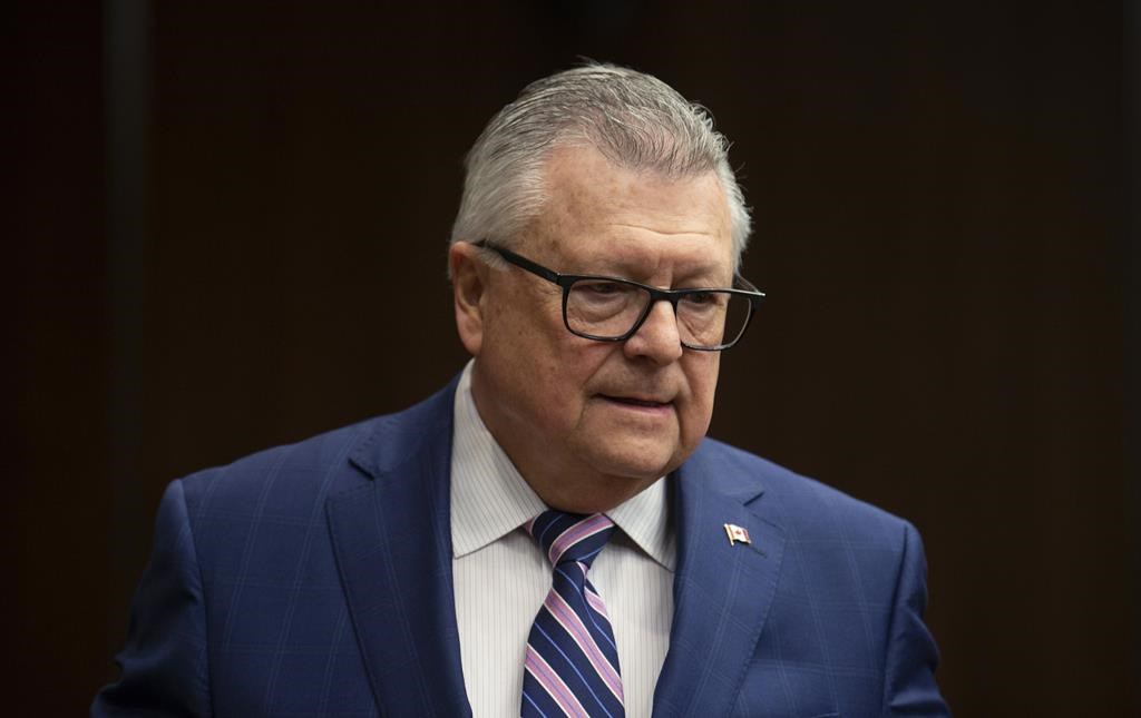 Public Safety and Emergency Preparedness Minister Ralph Goodale waits to appear before the Public Safety and National Security committee in Ottawa on February 25, 2019.