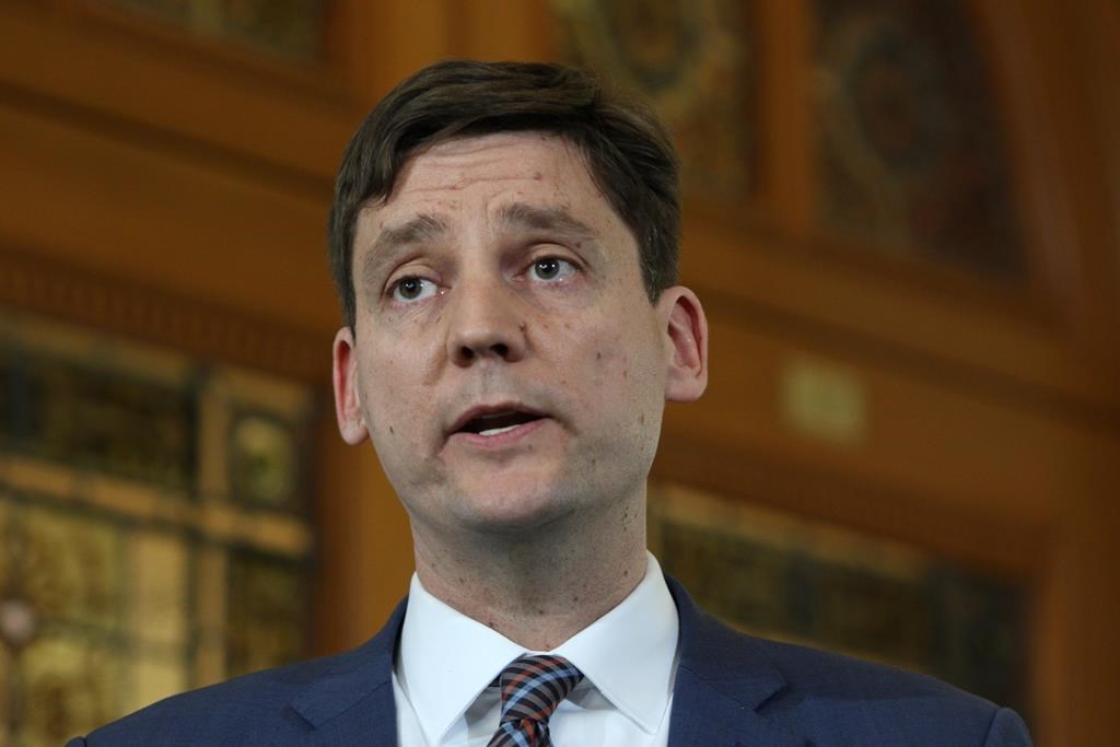 B.C. Attorney General David Eby speaks at a press conference in Victoria on March 27, 2019. The British Columbia government has reached an agreement that will provide a one-time grant of $7.9 million to help develop a new approach to legal aid funding, averting a withdrawal of the legal service on Monday. The Association of Legal Aid Lawyers says the agreement it has reached with the province means its members will not limit or suspend the work they do. THE CANADIAN PRESS/Chad Hipolito.