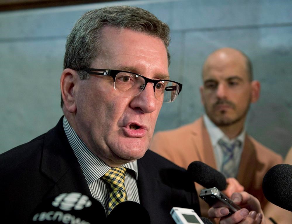 Quebec City Mayor Regis Labeaume has filed a complaint with the local police department.