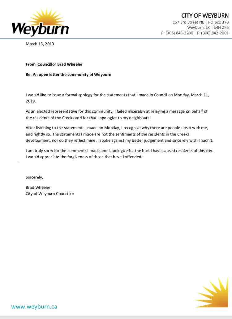 Weyburn councillor apologizes for ‘stigma’ remark surrounding group home - image