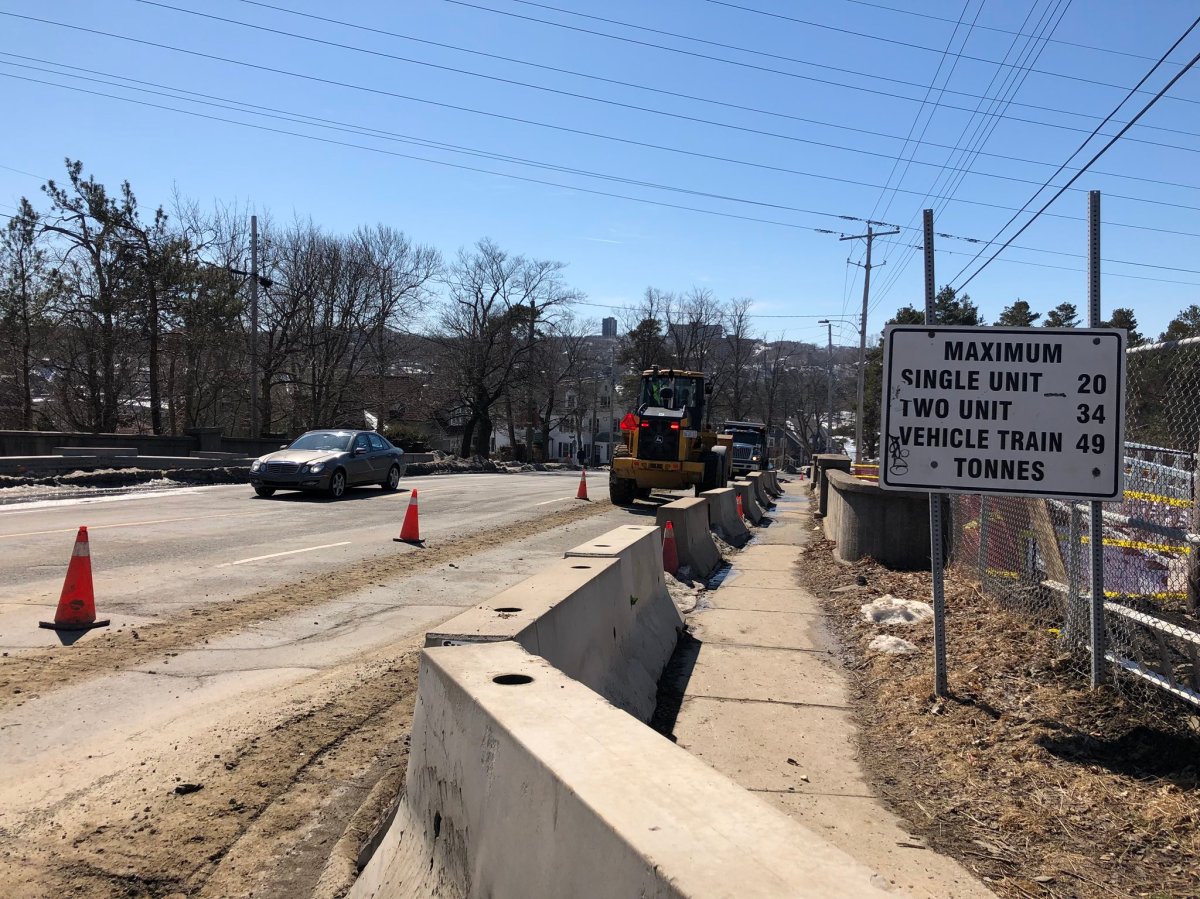 Work crews are preparing to shutdown a portion of Quinpool Road as they attempt to repair and improve the aging CN bridge. 