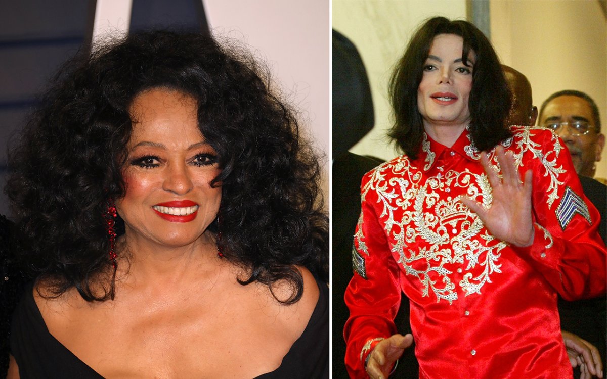 (L-R): Diana Ross and Michael Jackson.
