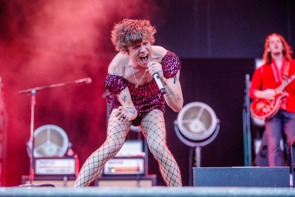 Matthew Schultz of Cage the Elephant performs during Lollapalooza 2017 at Grant Park on Aug. 3, 2017 in Chicago, Ill.