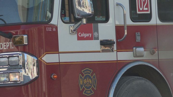 Calgary fire truck transports injured 3-year-old to the hospital