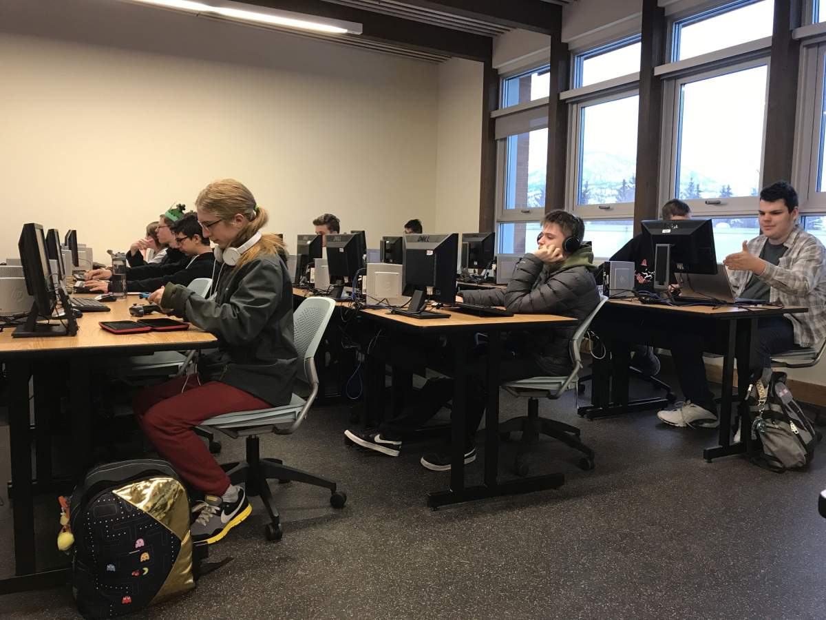 High school students are taking a course on tech at Penticton's Okanagan College campus. 