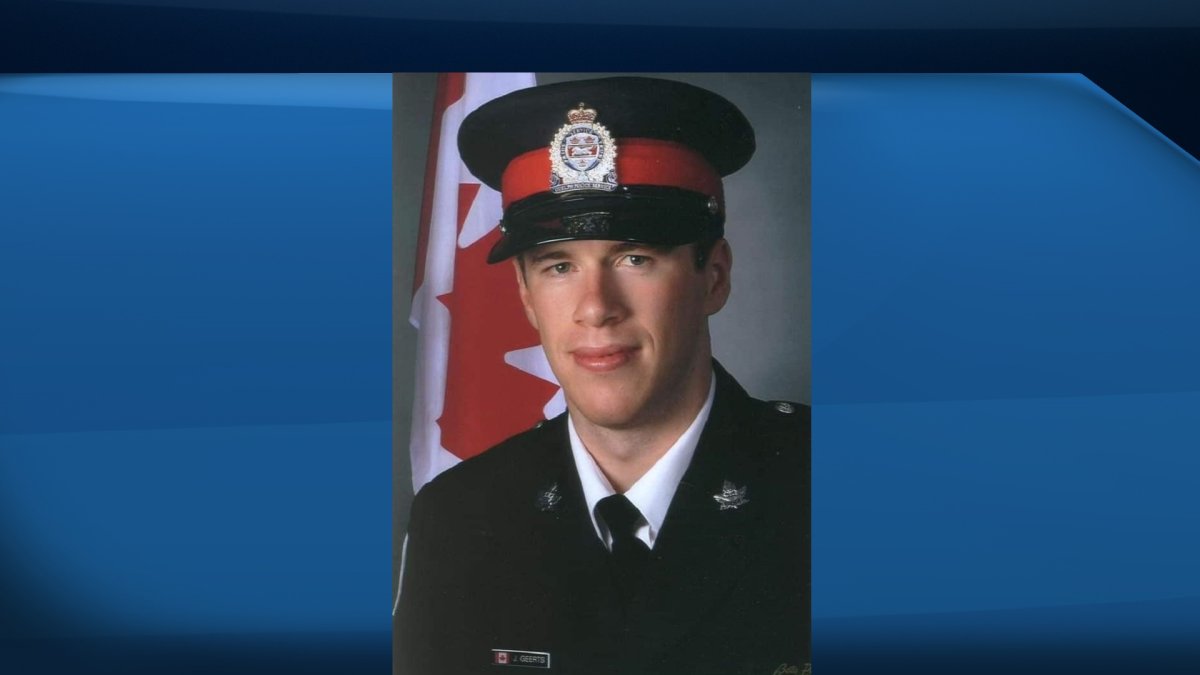 Guelph police say past member, Jason Geerts, died on Friday at the age of 35 after a battle with ALS.