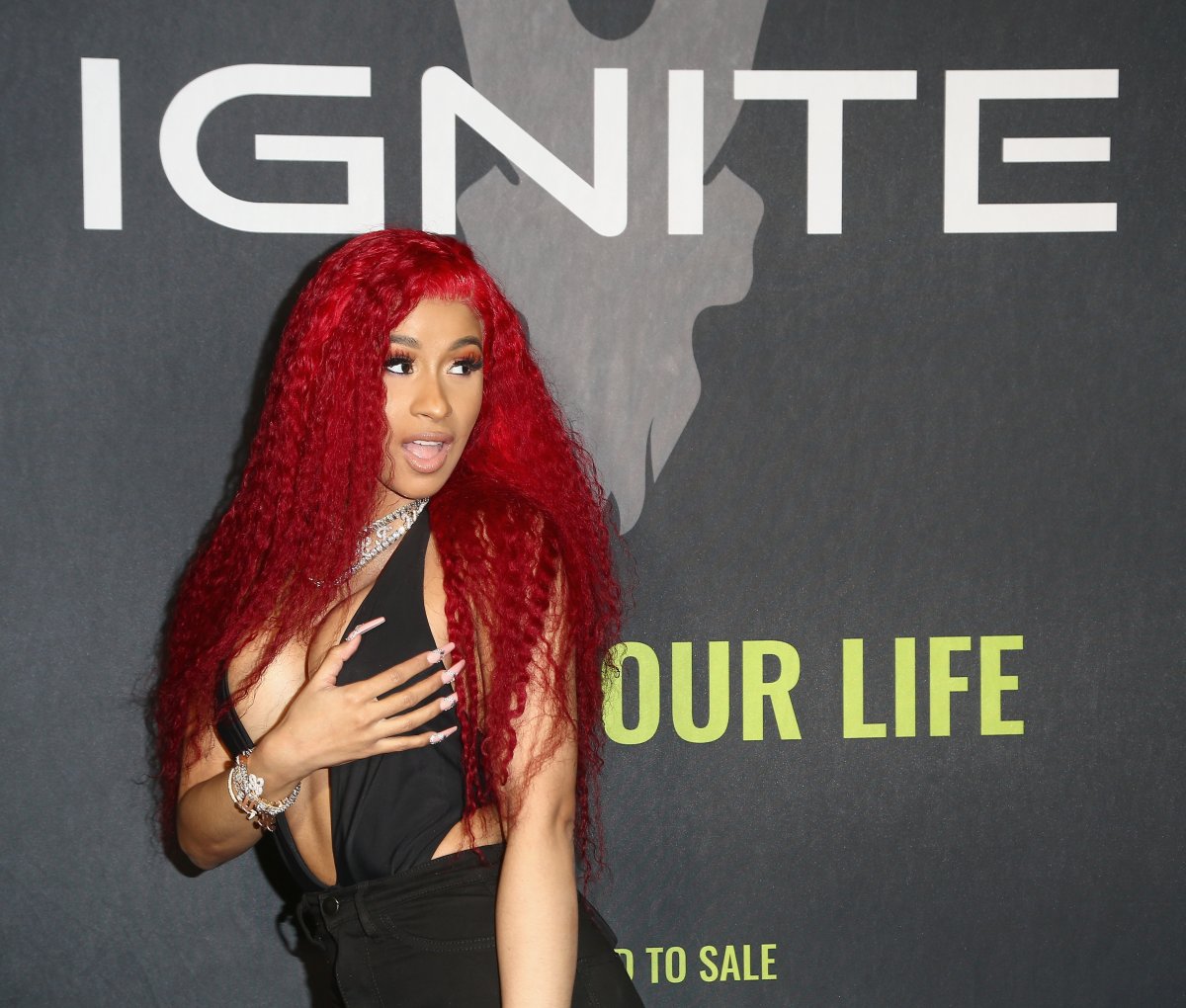Cardi B attends Ignite's Angels and Devils Pre-Valentine's Day Party on Feb. 13, 2019, in Bel Air, California. 