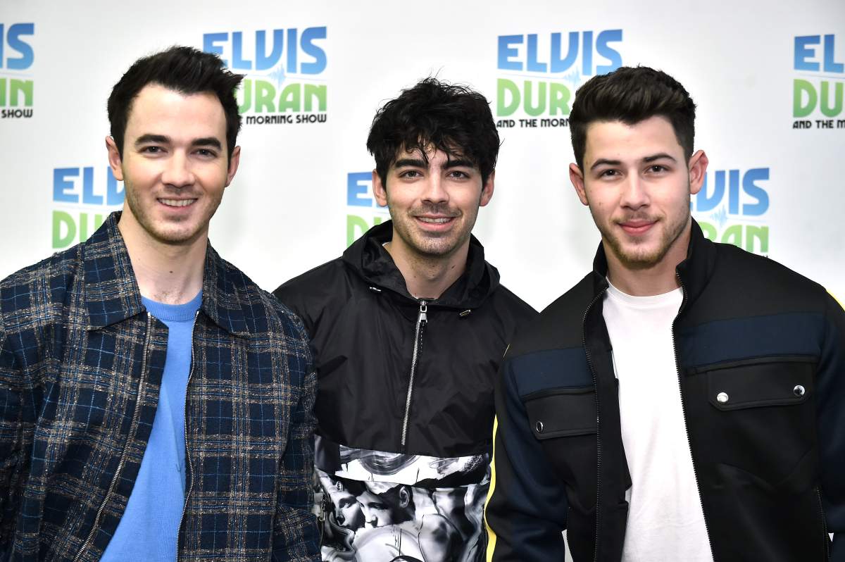 (L-R) Kevin Jonas, Joe Jonas, and Nick Jonas of The Jonas Brothers visit “The Elvis Duran Z100 Morning Show” at Z100 Studio on March 1, 2019, in New York City.