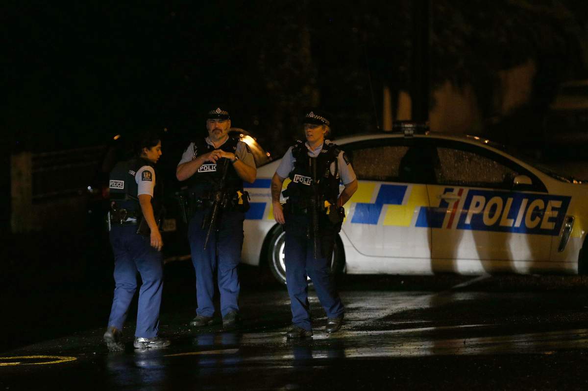 Police investigate a property at Somerville Street on March 15, 2019 in Dunedin, New Zealand. At least 49 people are confirmed dead, with more than 40 people injured following attacks on two mosques in Christchurch.