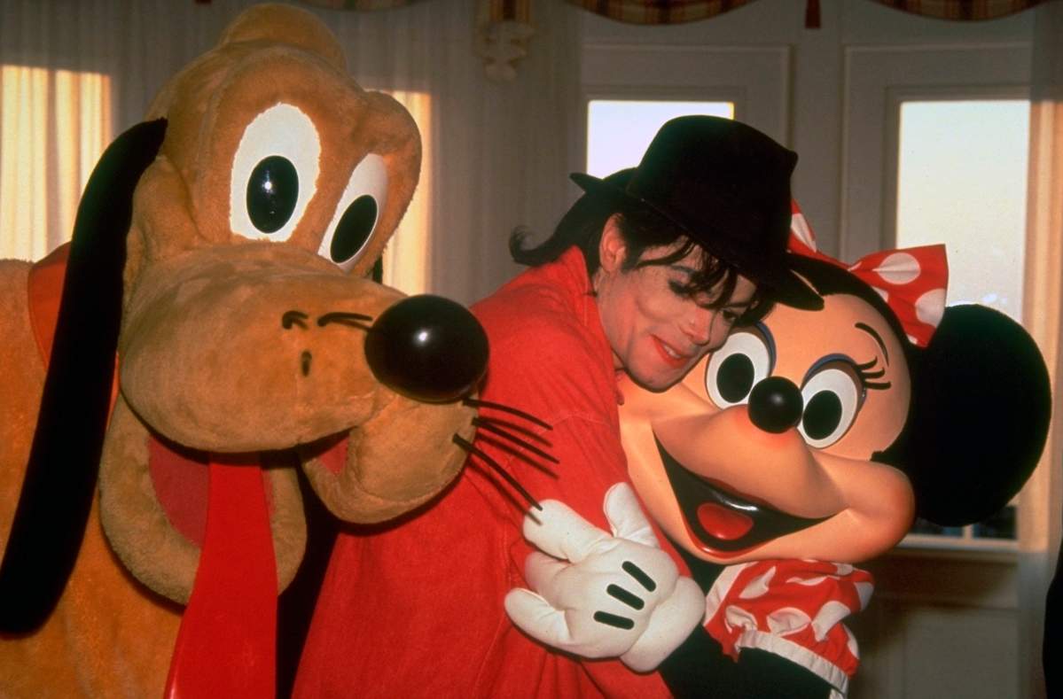Michael Jackson photographed at Disneyland Paris.