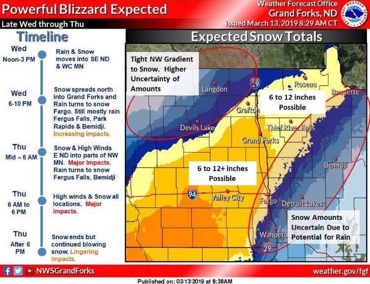 Global News Winnipeg racing the Colorado Low to North