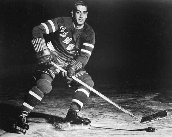 Alf Pike with the New York Rangers.
