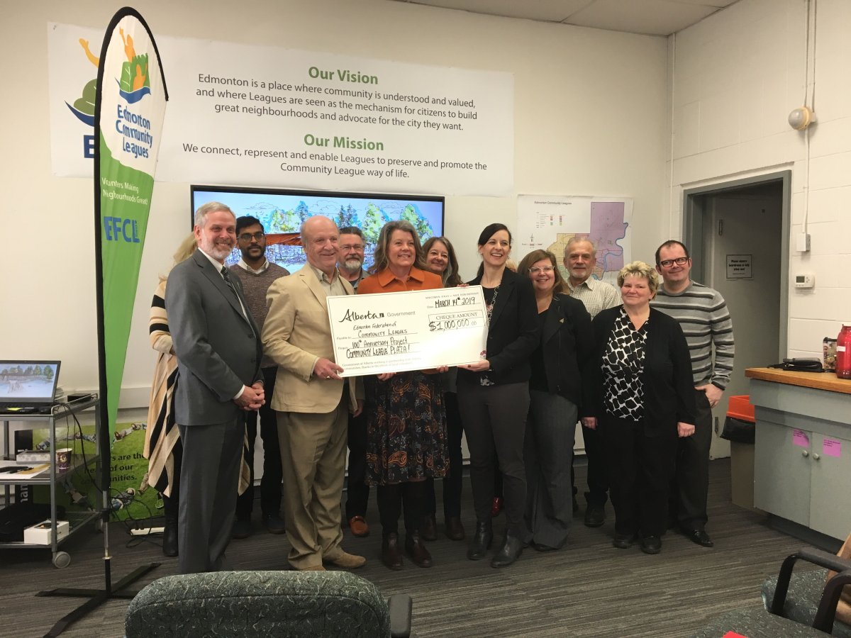 The Edmonton Federation Community Leagues receives $1 million in funding for a plaza at Hawrelak Park, Thursday, March 14, 2019. 