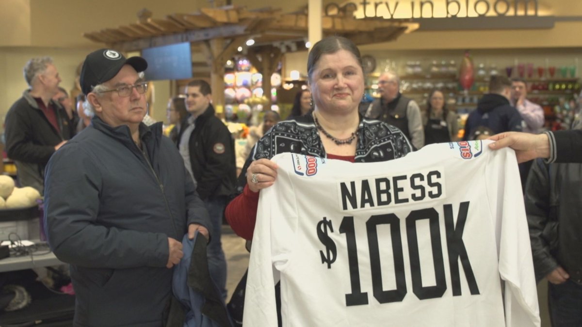 Wanda Nabess winner of the $100, 000.