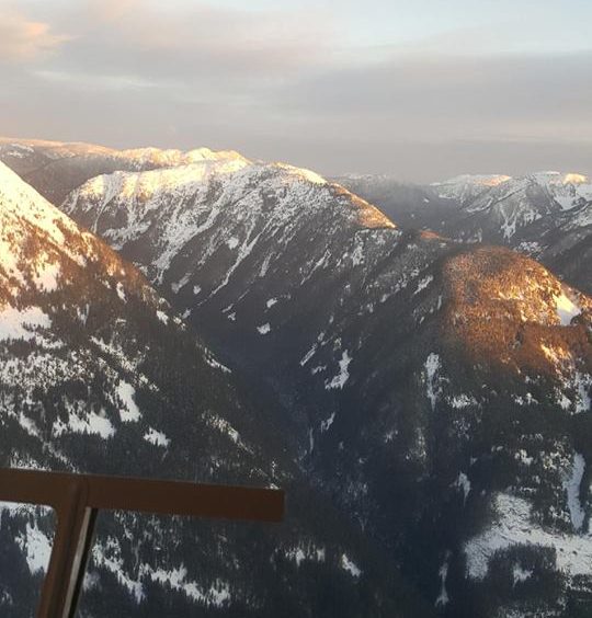 While there was still daylight, Hope Volunteer Search and Rescue looked for the missing skier from a helicopter.